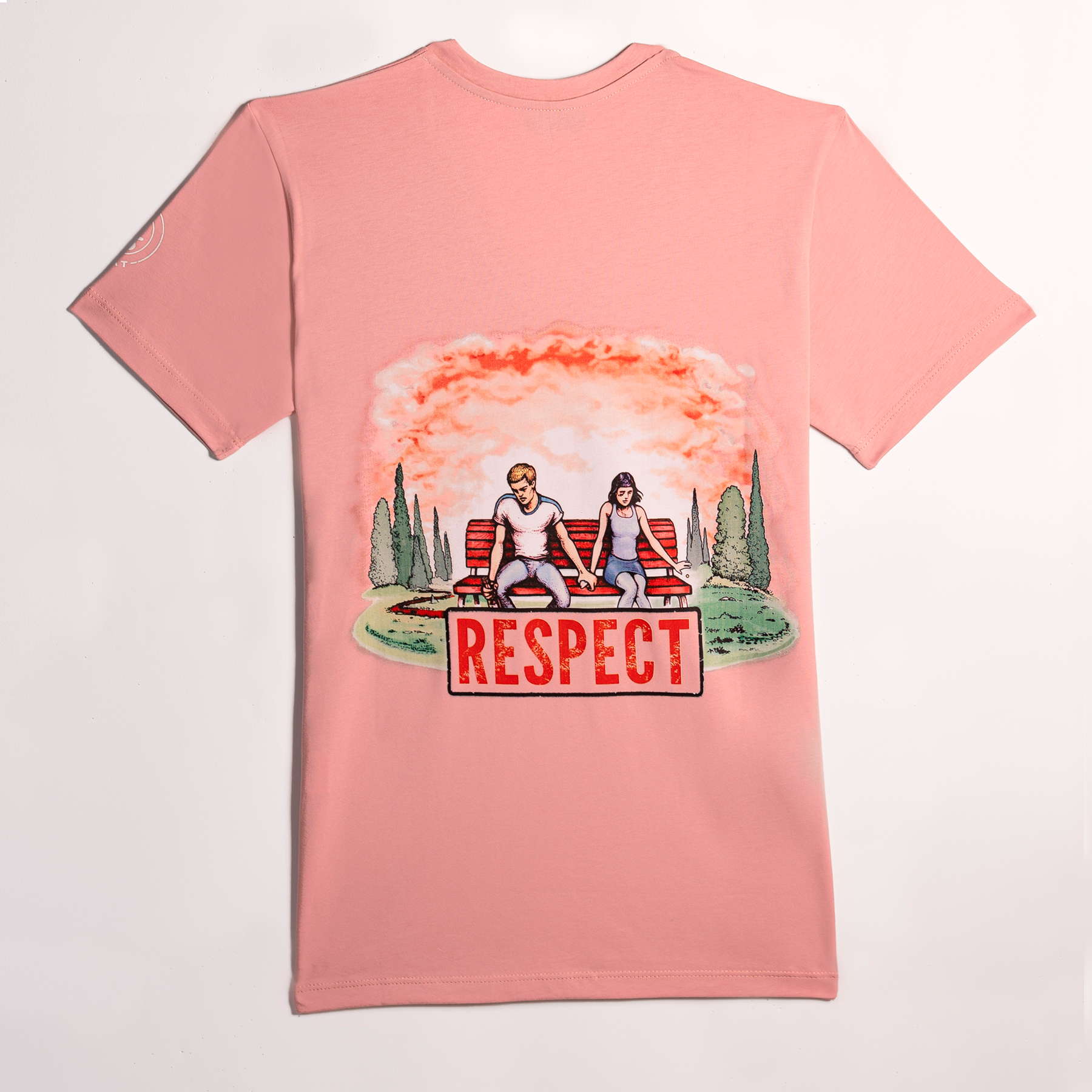 T-shirt Collo a V Stampa Panchina - immagine 7