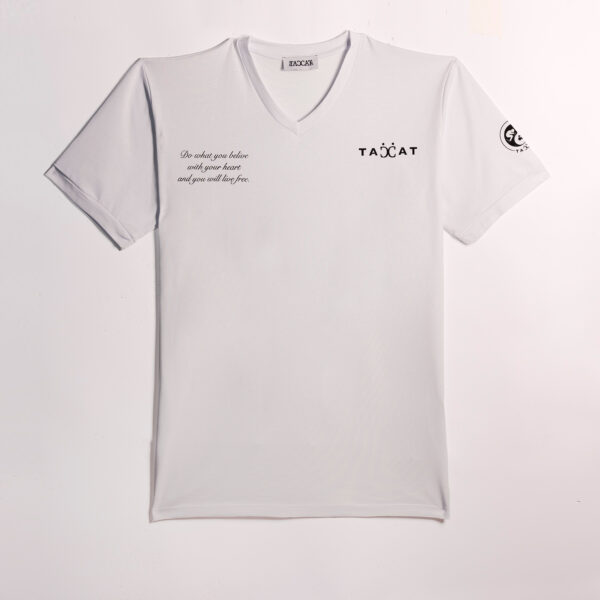 T-shirt Collo a V Stampa Albero - immagine 5
