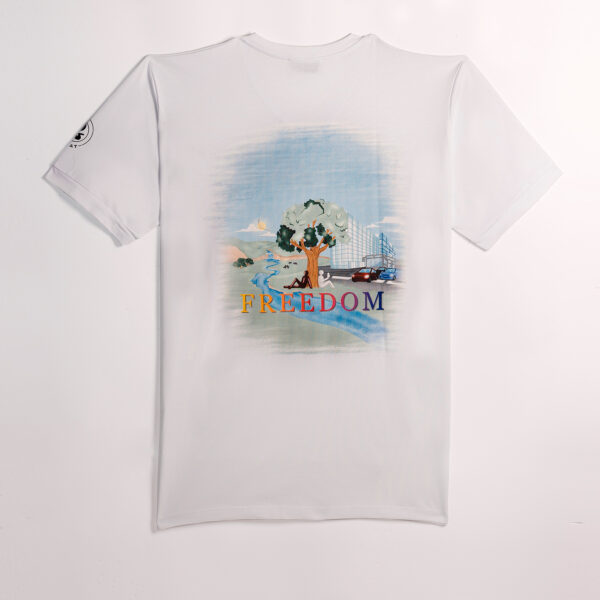 T-shirt Collo a V Stampa Albero - immagine 6