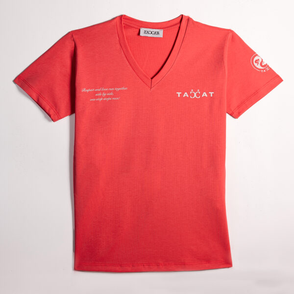 Alternative view of T-shirt Collo a V Stampa Panchina
